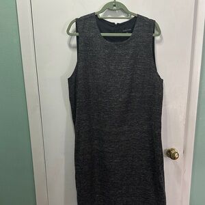 Eileen Fisher Dark Gray Sleeveless Midi Dress